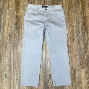 Calvin Klein CK Jeans Men's Straight Fit 36x30 Taupe Gray Stretch Denim 38x29.5